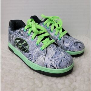 HEELYS Split Glow Wheely Skate Shoes Size 6 Glow In Dark Moon Stars